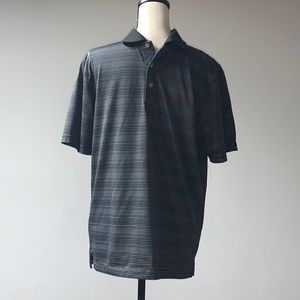 PGA Tour Striped Golf Shirt M